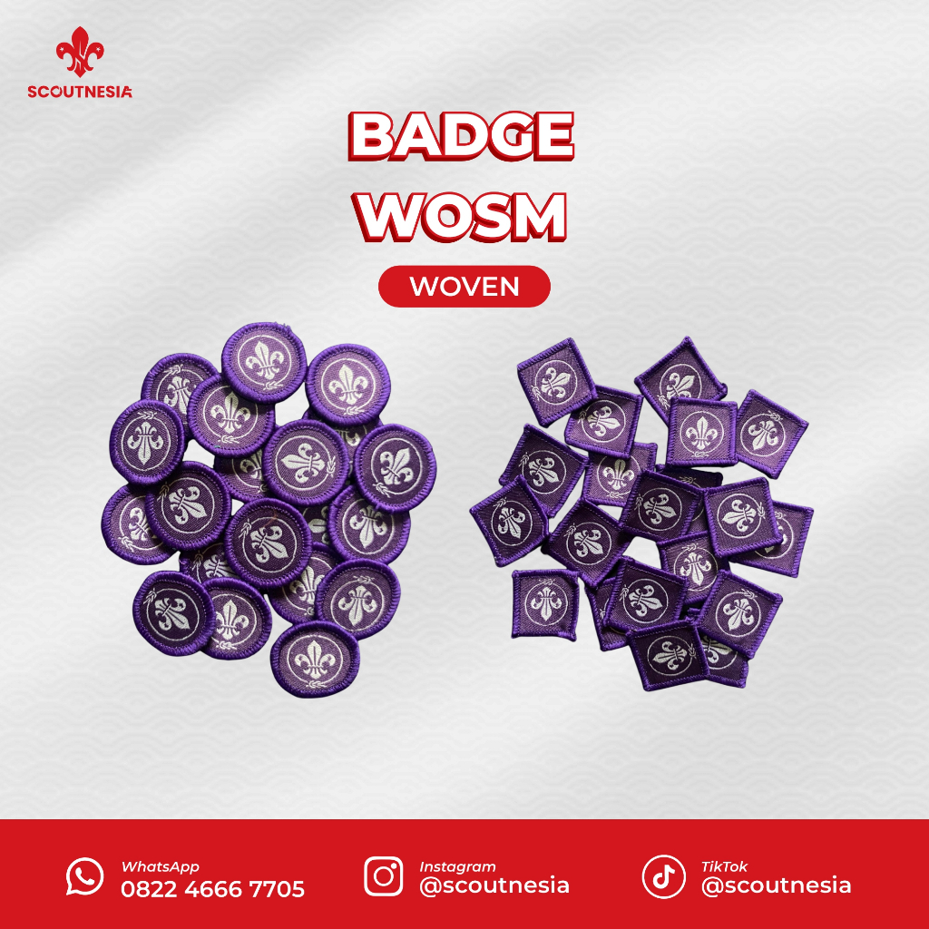(COD) BADGE WOSM WOVEN/BADGE WOSM PUTRA/BADGE WOSM PUTRI