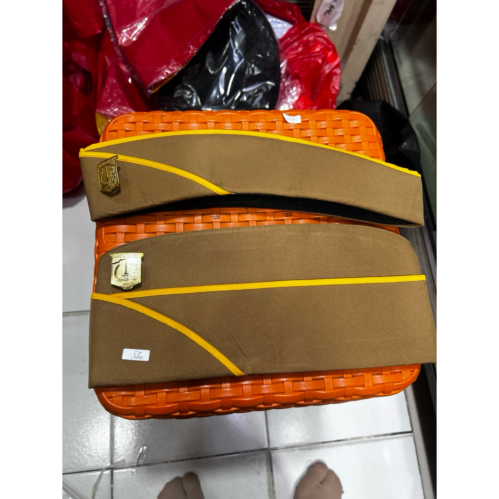 topi pns wanita dan pria /topi mut pemda dki/ mut bahan dril berkualitas