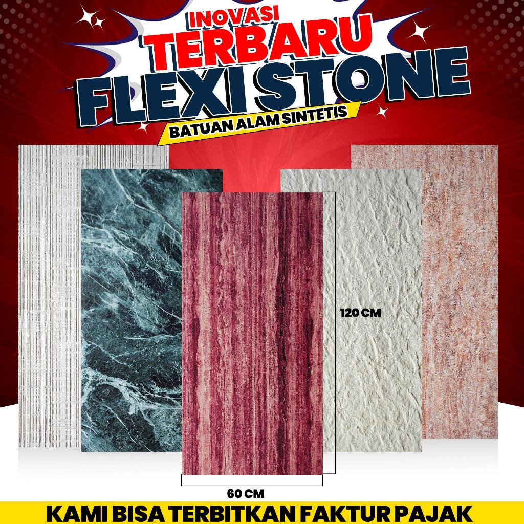 Flexi Stone Winston 60x120 Cm Fleksi Flexible Tile MCM Wallpanel Kulit Batu Alam PU Wall Cladding Wa