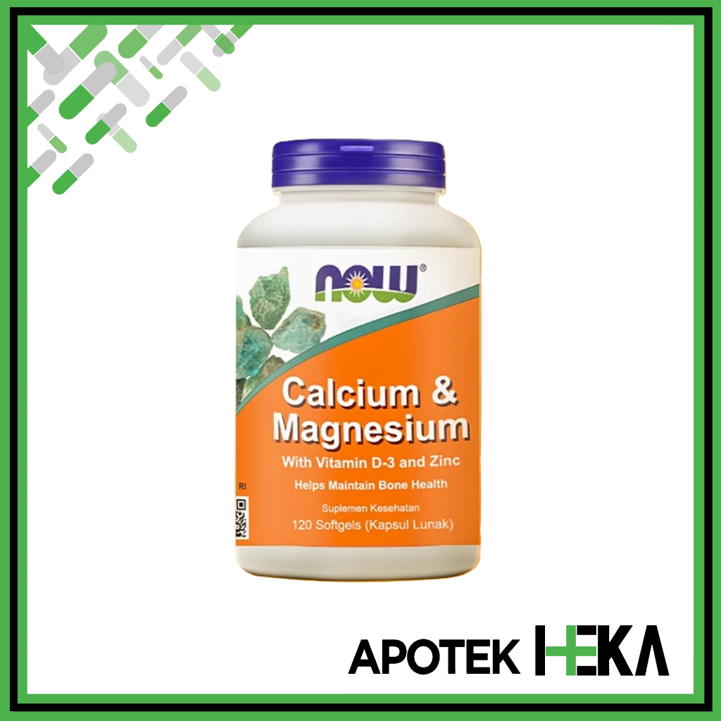 Now Calcium Magnesium + Vitamin D3 Zinc - Vitamin Kesehatan Tulang