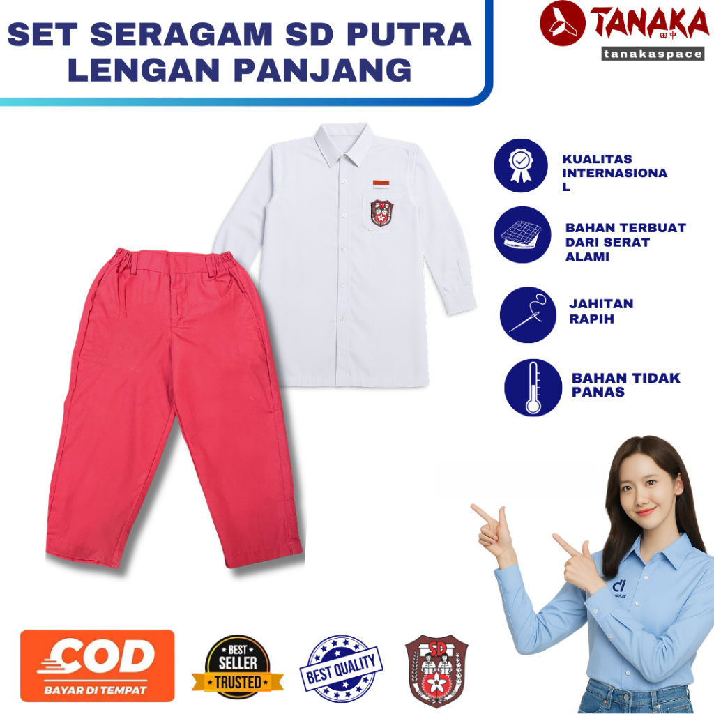SET SERAGAM SD | 1 SET SERAGAM SD PUTRA | SET SERAGAM SD PUTRA MURAH