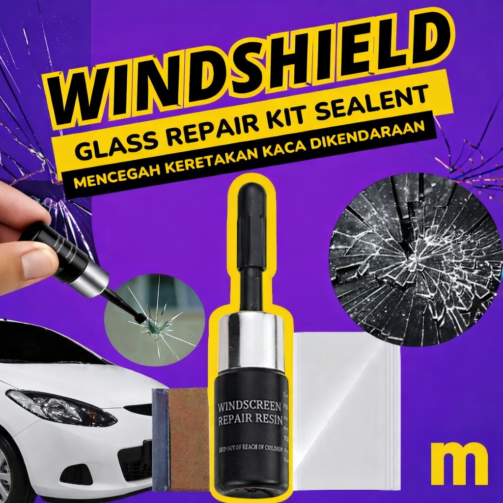 Lem Kaca Mobil Retak Wiendshield Car Crack Glass Repair Kit Lem Kacamata Retak