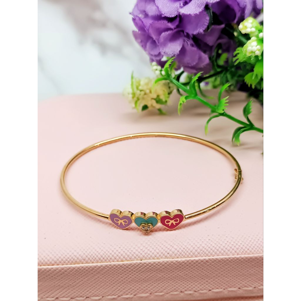 gelang golong 3 love ukir emas muda kadar 6k/300