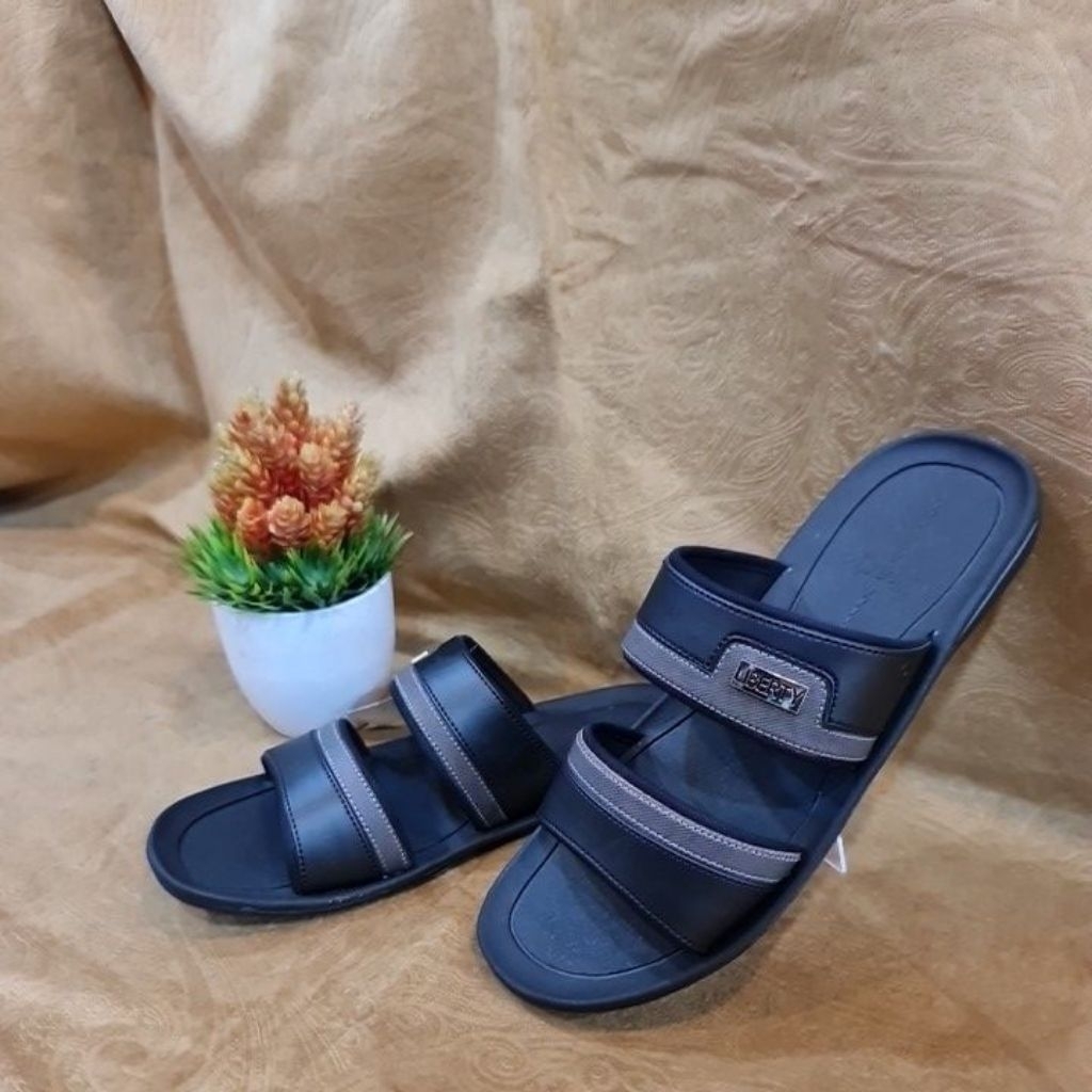 sandal pria liberty reyes 02 hitam abu