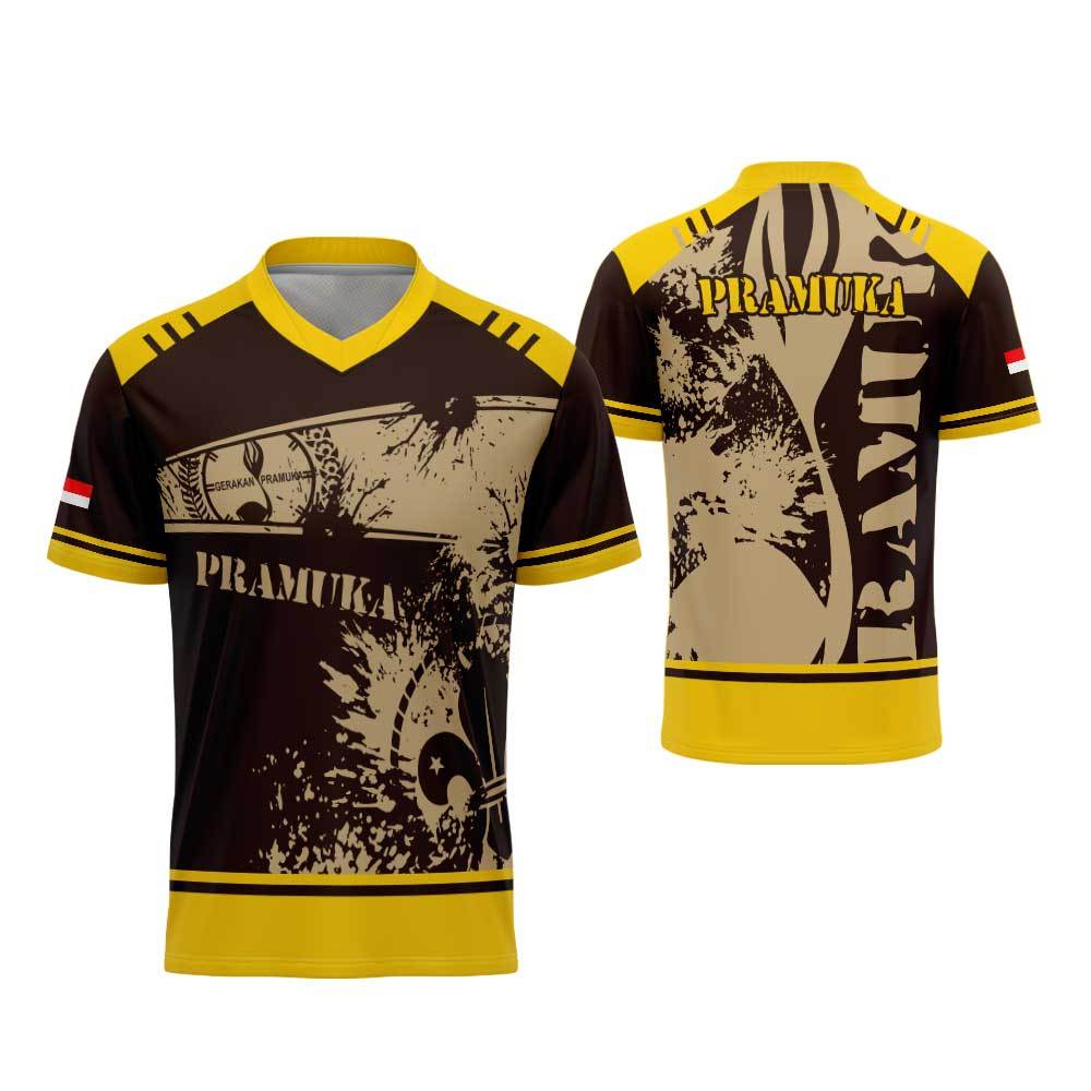 Seragam Pramuka Pria / Jersey Pramuka / Kaos Pramuka / Baju Guru Pramuka Custom Nama
