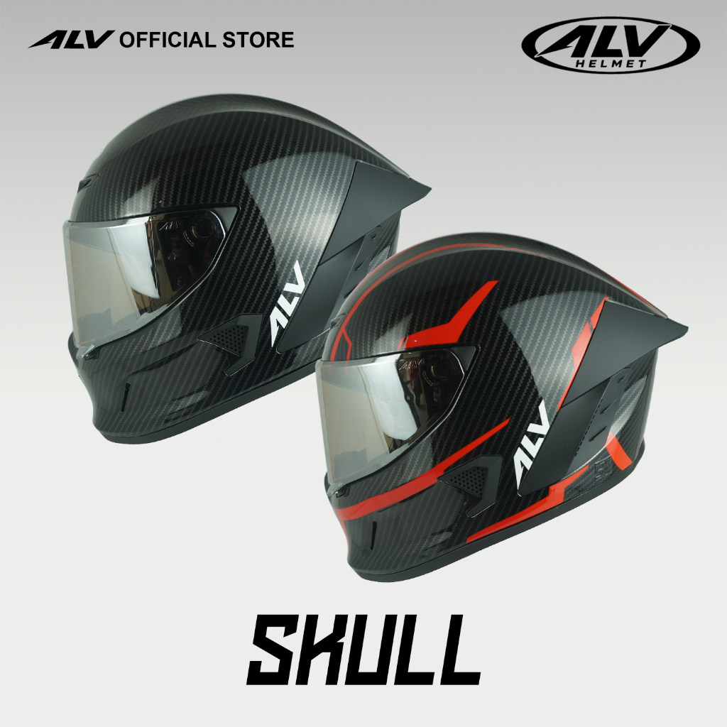 ALV Skull Carbon Motif - Helm Full Face