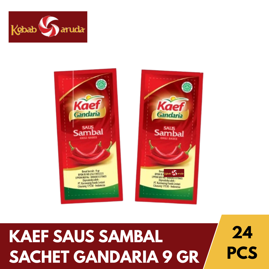 KAEF Saus Sambal 9gr Isi ( 24 Pcs ) Chili Sauce Sachet 9 Gr Extra Pedas - KGI