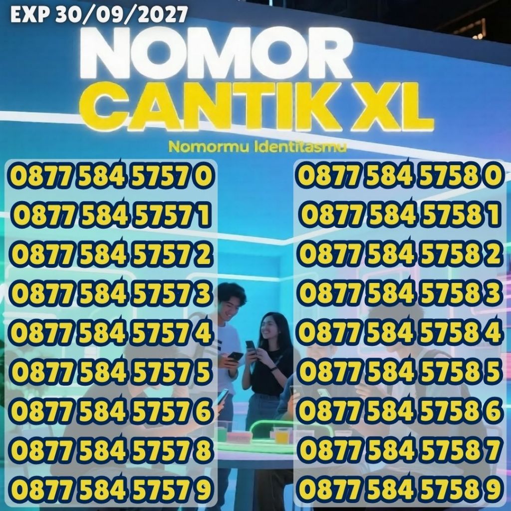 Nomor Cantik XL Reguler Seri 5757 X / 5758 X Harga 19ribu