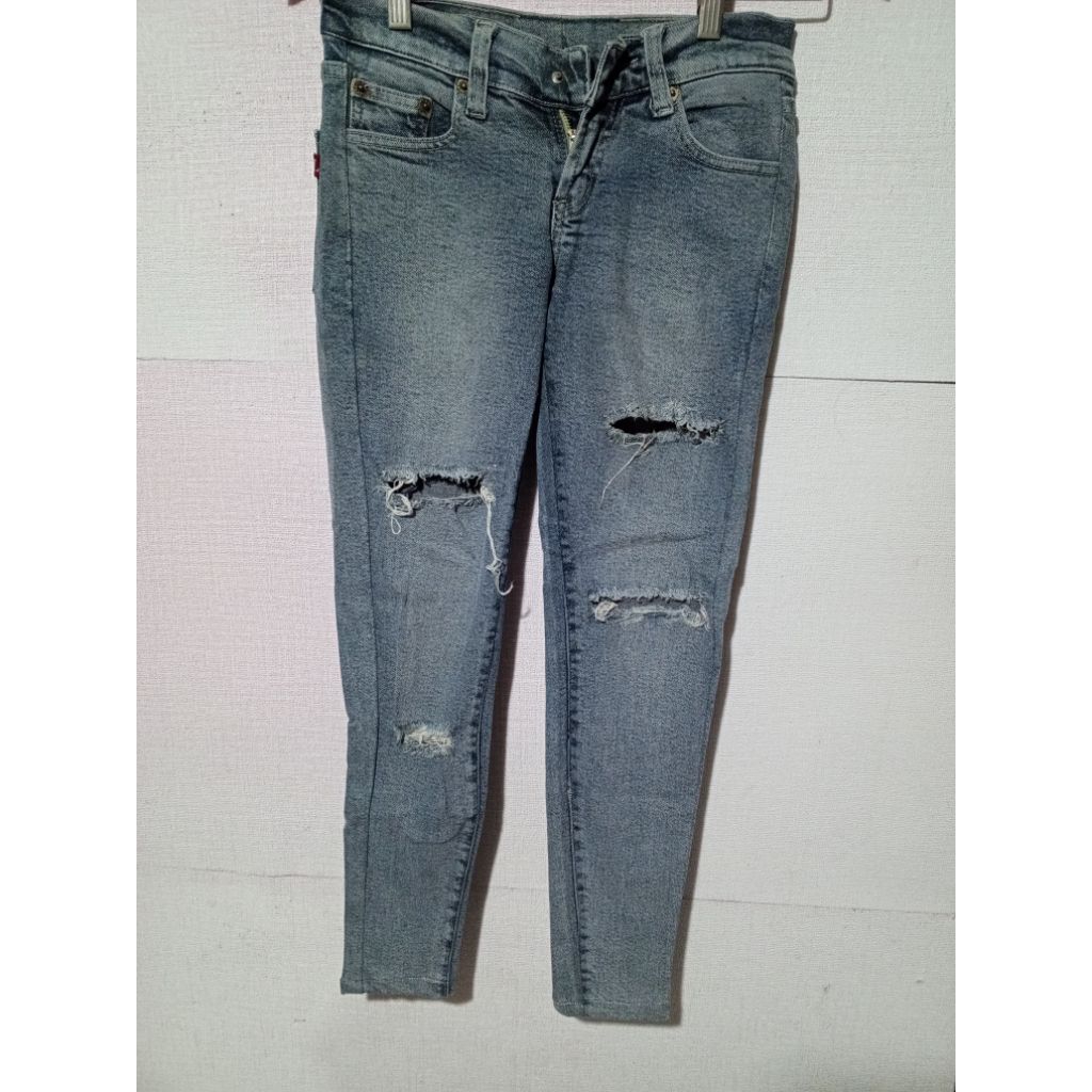 Celana panjang jeans denim wanita logust size 27-28 second