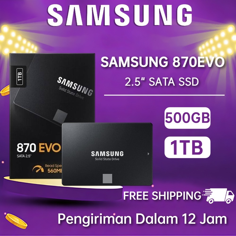 Samsung SSD SATA  870 EVO SSD SATA SSD Internal SSD 2.5 SATA III SATA3 SATA 3 SSD 5-Tahun Warranty