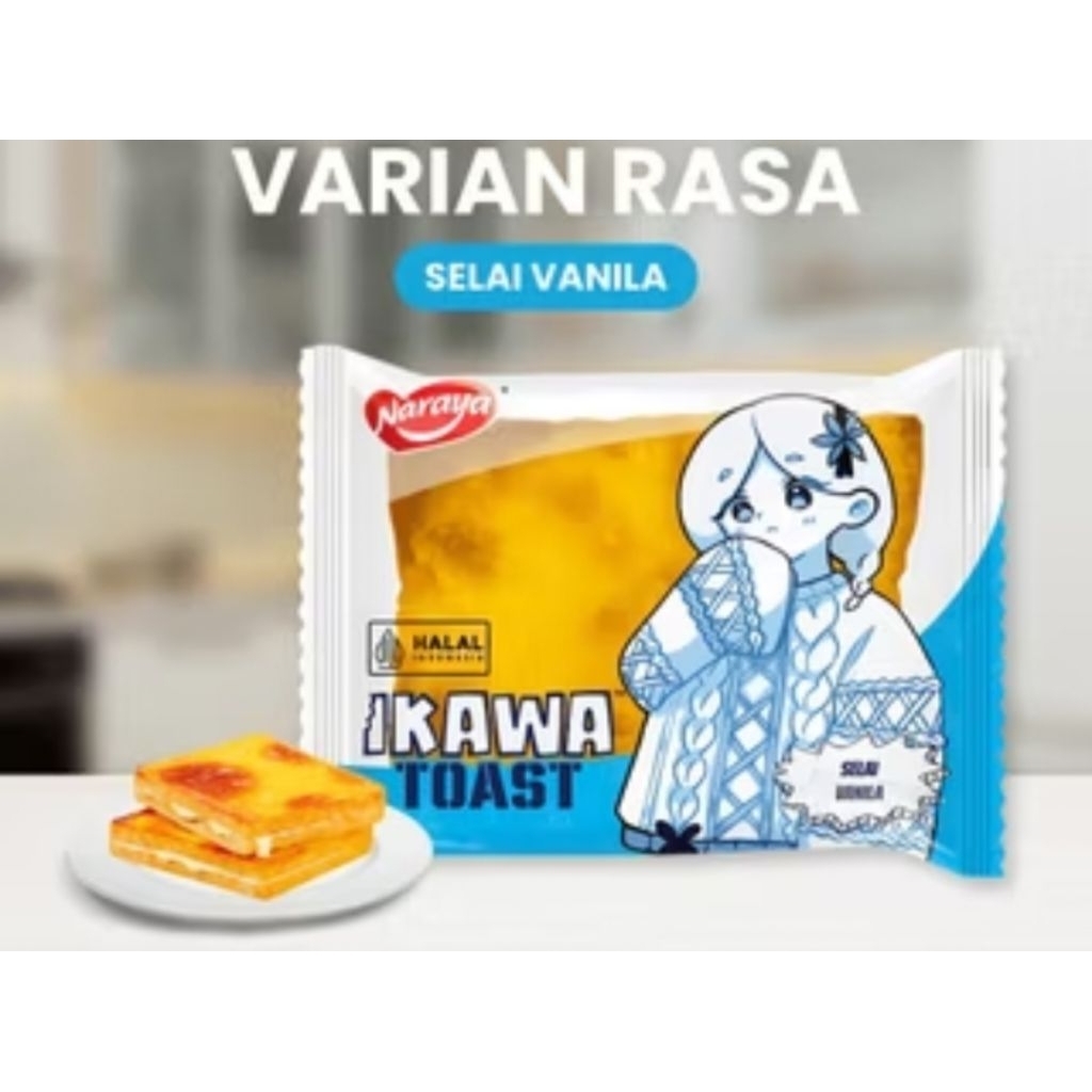 Roti ikawa Rasa Vanilla kemasan 1PCS