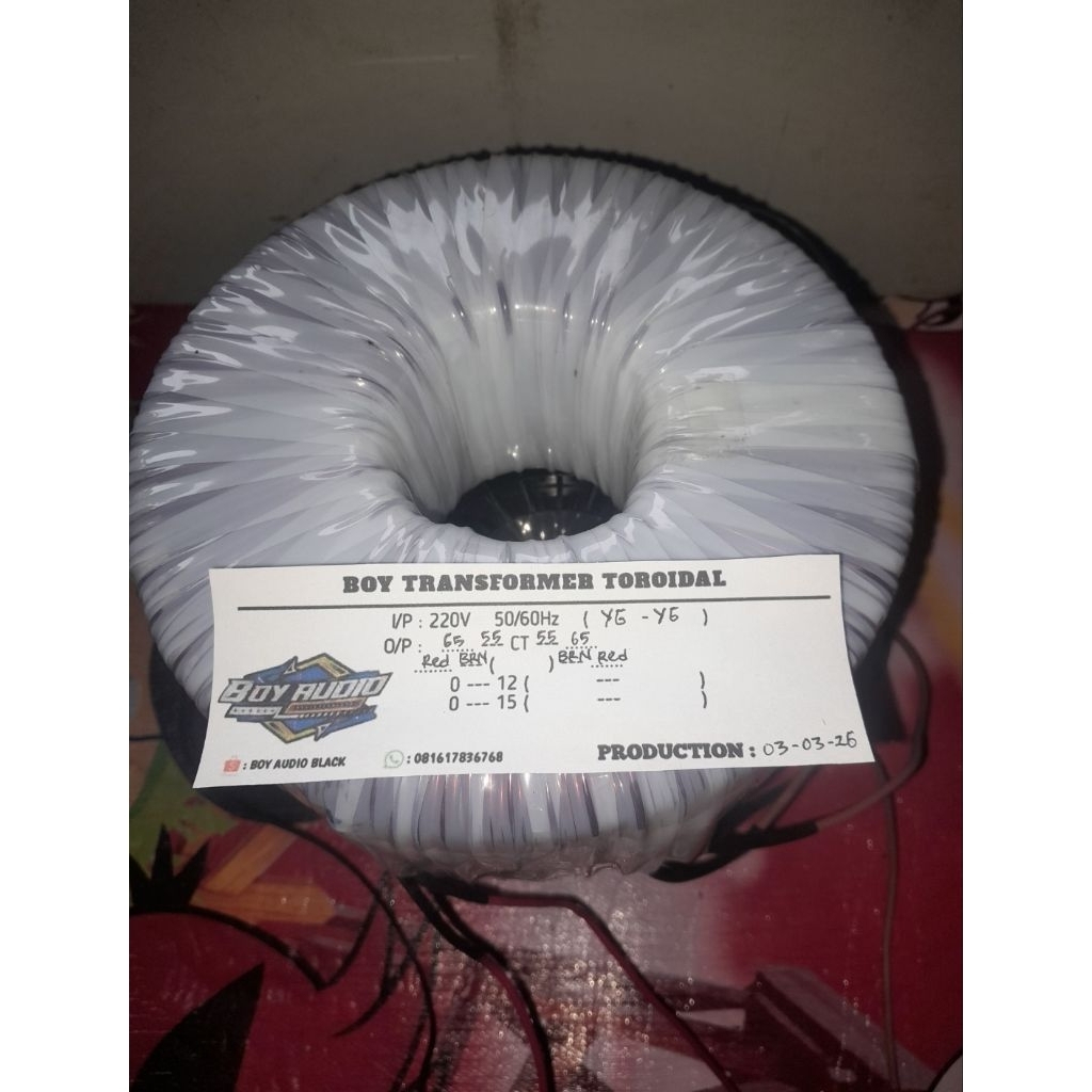 TRAFO TOROID 20A CT 55 65 RASIO BALAP