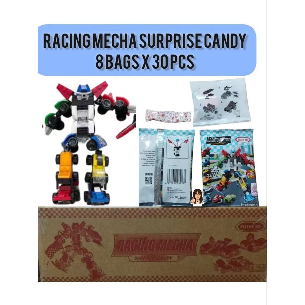 SWEET ME PERMEN SURPRISE CANDY RACING MECHA ISI 30