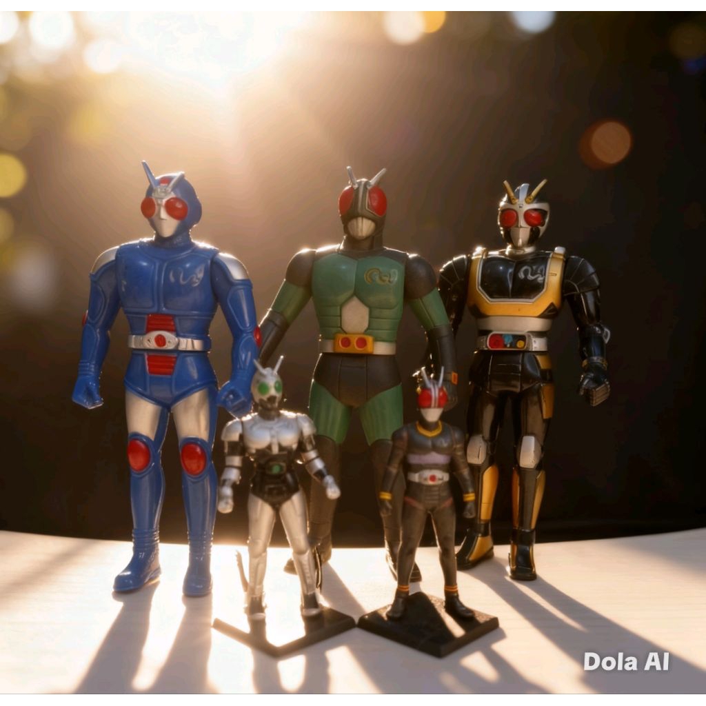 Bandai jepang (RHS) dan banpresto koleksi figure Kamen ksatria baja Hitam set 5pcs