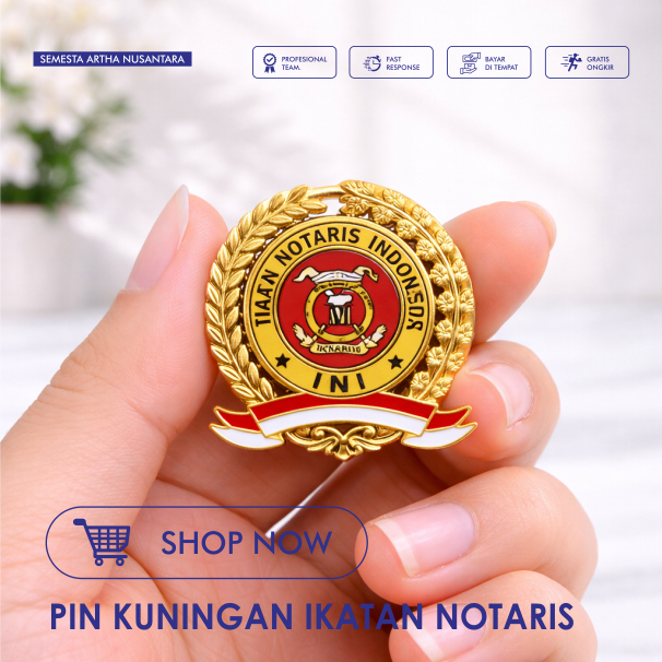 Pin bross pin IKATAN NOTARIS padi kapas bendera merah putih peniti Magnet
