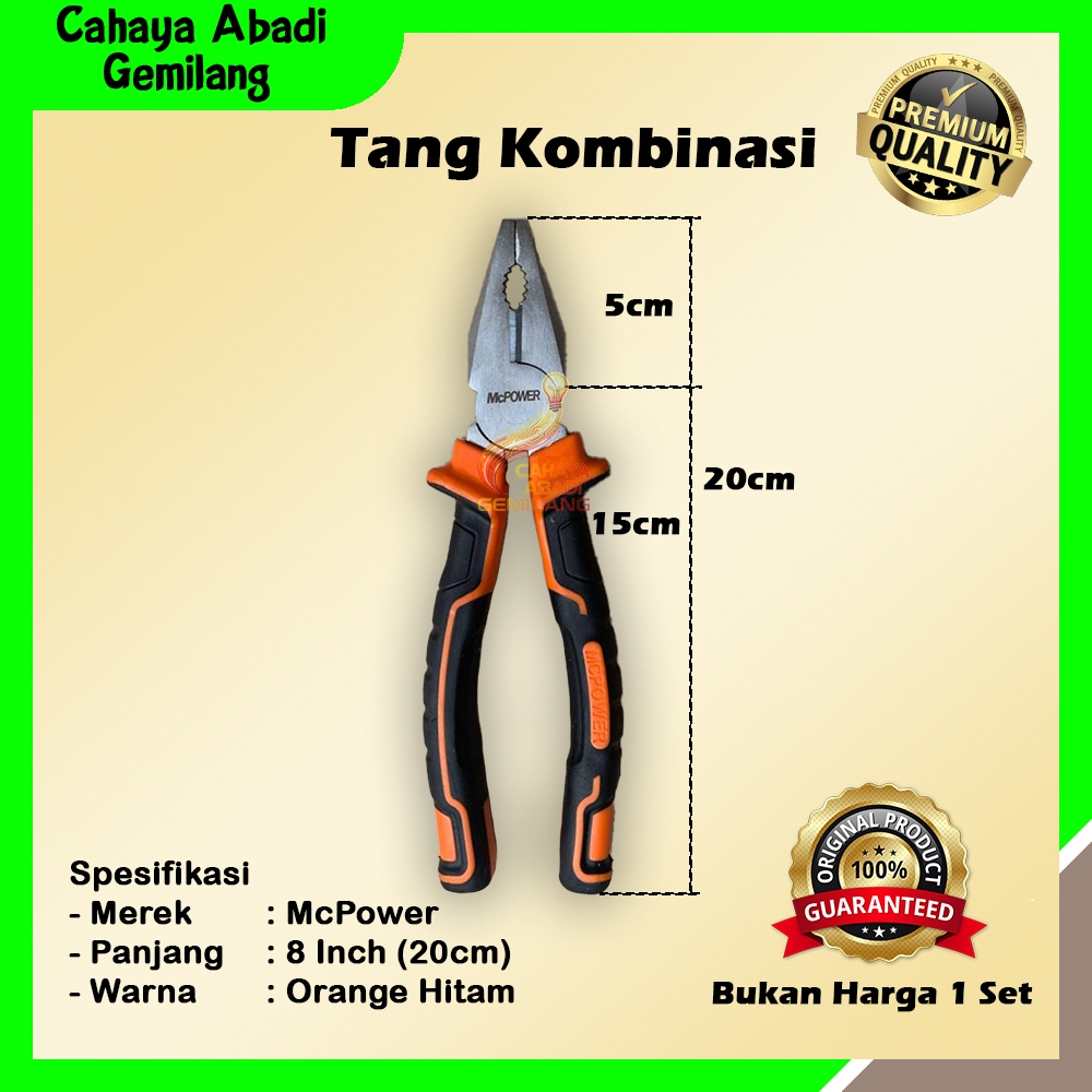 Tang Kombinasi Tang Cutter Tang Long Nose /  Tang Kombinasi / Tang Potong / Tang Lancip / Tang KOmbi