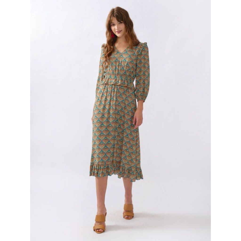 bahagia-emily dress in turquoise kubah