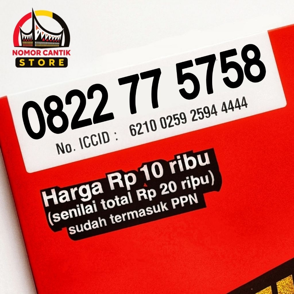 Nomor Cantik Simpati Telkomsel 10 Digit 77 5758 TRIPLE ANGKA BESAR HOKI KWARTED PANCA HEXA ILUFA ABC
