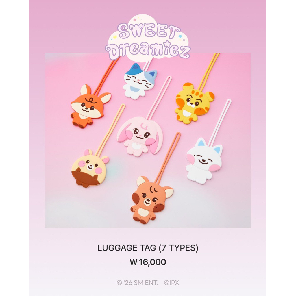 [PRE ORDER] MD LUGGAGE TAG KOPER NCT DREAM SWEET DREAMIEZ LINE FRIENDS DOLL BONEKA MARK RENJUN JENO 