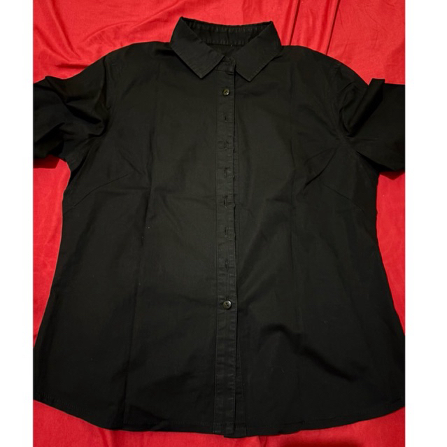 KEMEJA HITAM WANITA / ATASAN WANITA POLOS HITAM