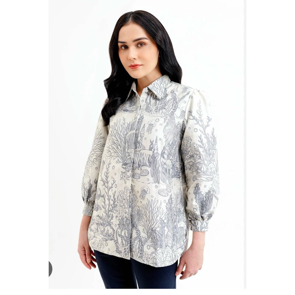 benang jarum El mar minorca jacquard shirt size M