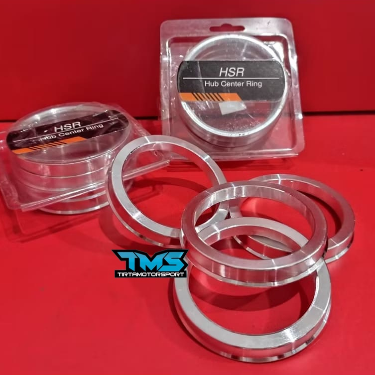 READY CENTER RING UNIVERSAL HSR CENTER RING UKURAN 57X 73,1 UNTUK VELG MOBIL RACING BMW E30 SERIES, 