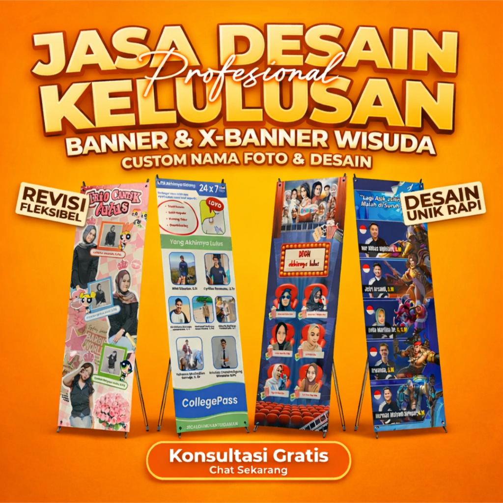 JASA DESAIN BANNER CUSTOM SIDANG SKRIPSI