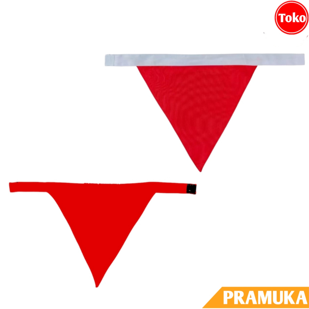 Syal Scraf Paskibra Segitiga Perekat / Syal Paskibra Merah / Scarf Paskibra Merah Putih / Syal Slaye