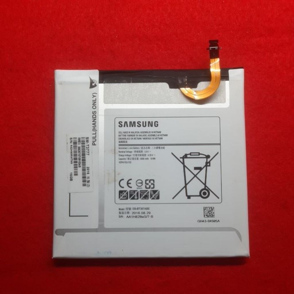 BATTEY BATRAI TAB E SM-T3777 EB-BT367ABE ORI CABUTAN