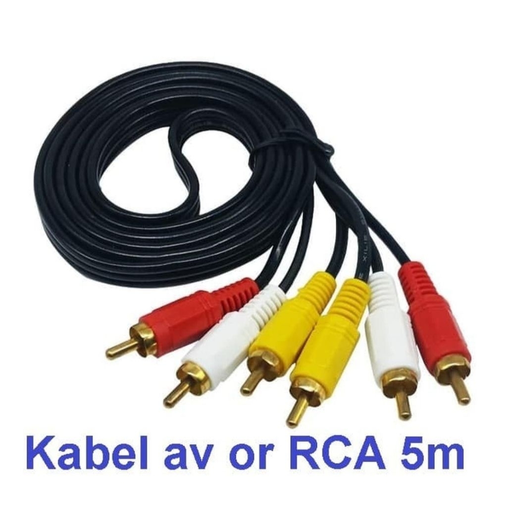 Kabel RCA 3 to 3 Cabang 3 Panjang 5 Meter