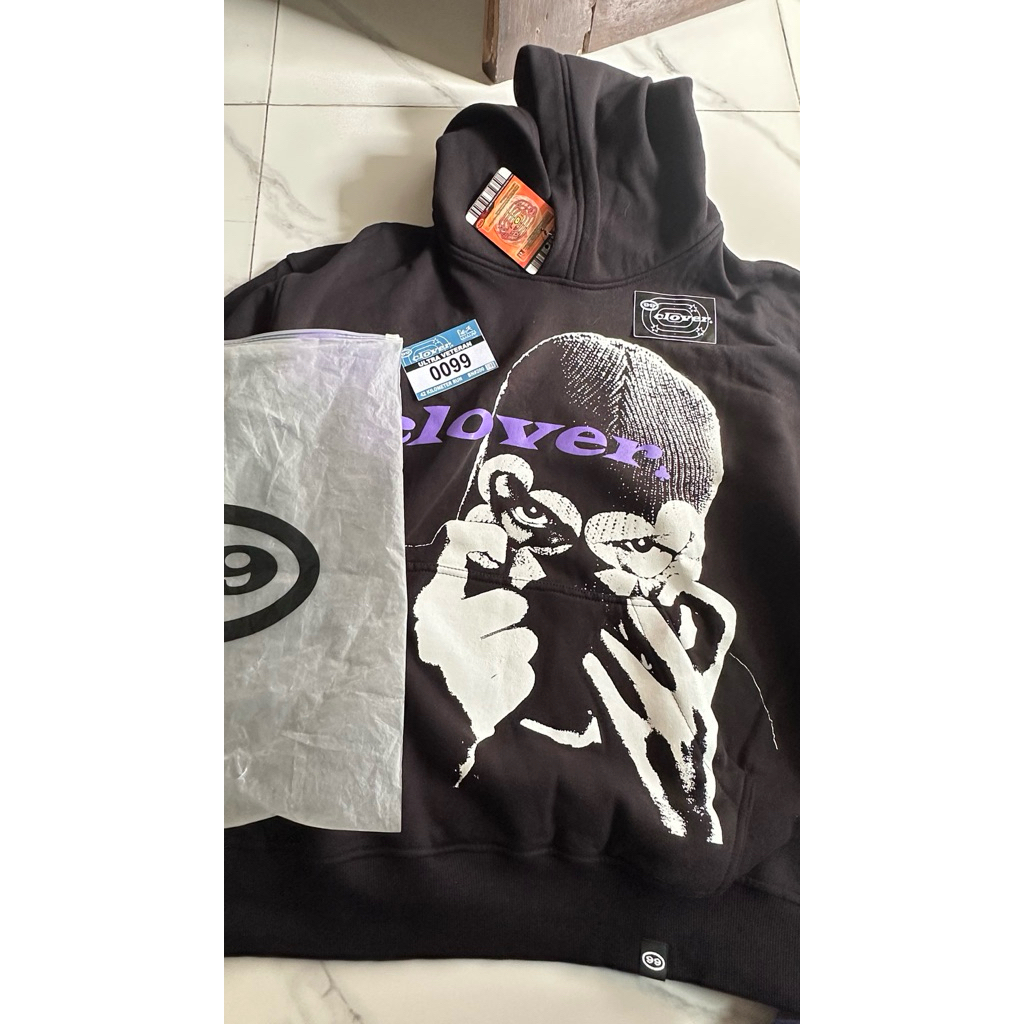99 Clover Vision Oversized Hoodie Black