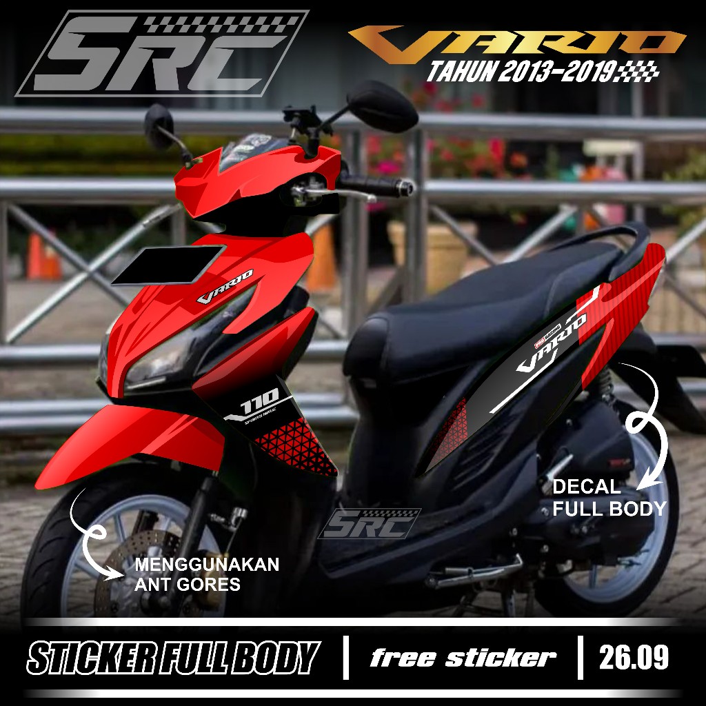 Terbaru Sticker Full Body Vario Led 110 Fi 2013 2014 2015 2016 2017 2018 2019 Sticker Vario 110 Fi D