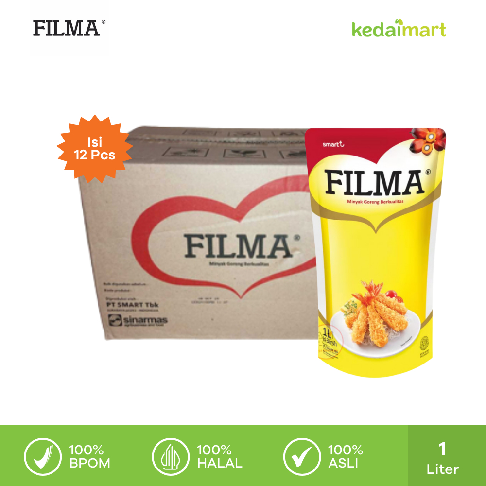 Minyak Goreng | Minyak Filma 1 Liter | Minyak Goreng Kemasan 1 Liter - Minyak Goreng Filma 1 L Dus I