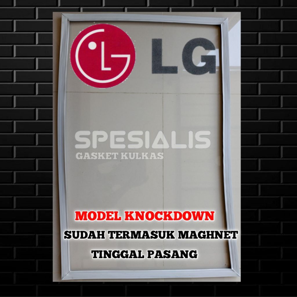 GASKET KARET PINTU KULKAS LG KNOCKDOWN 105 X 58 CM