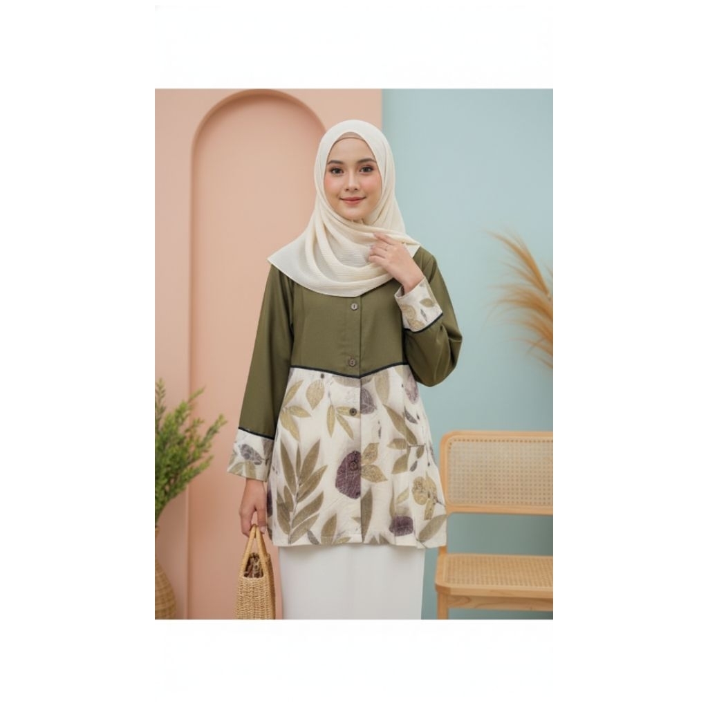 Baju Atasan Wanita Ecoprint