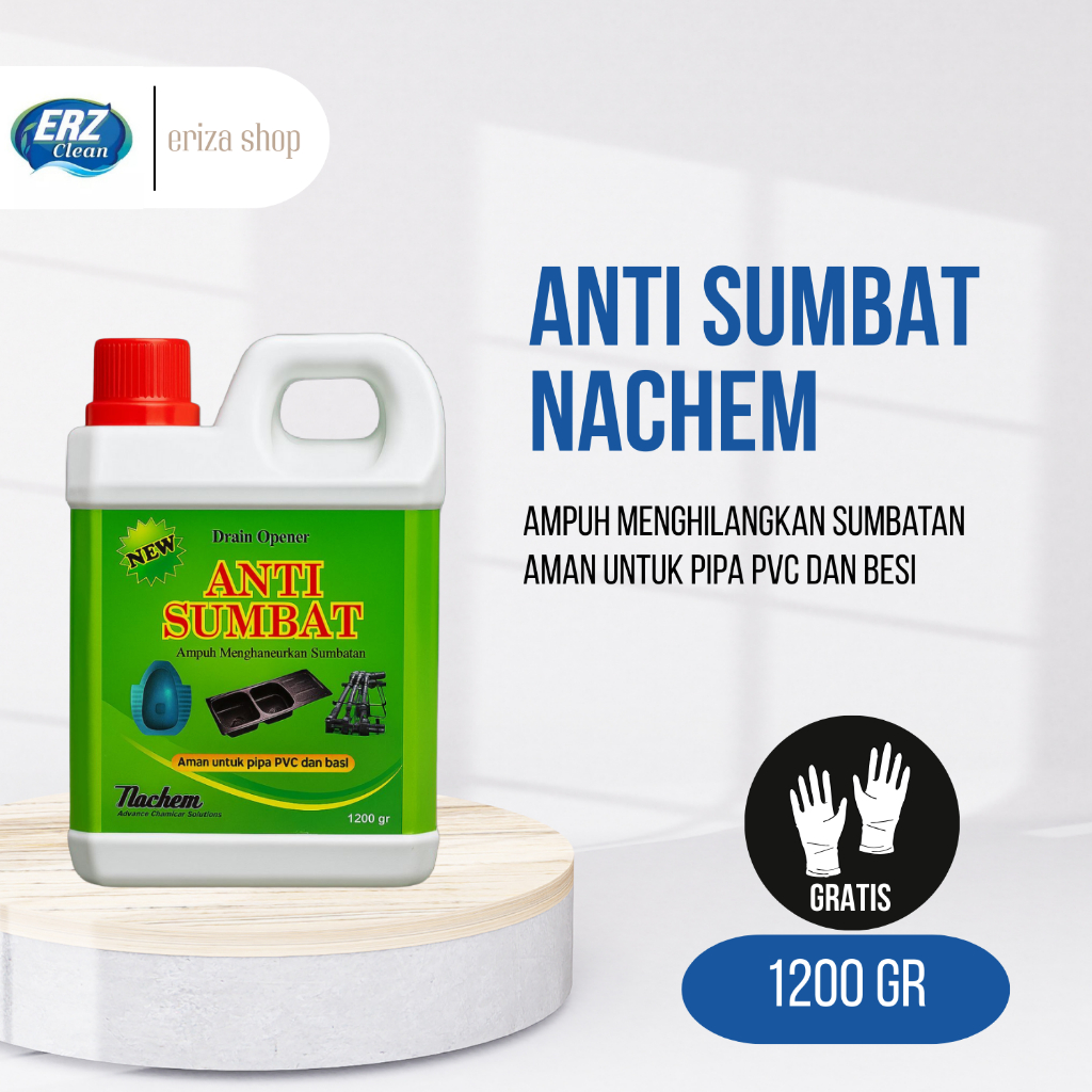ANTI SUMBAT NACHEM 1200 gram cairan cair anti mampet kamar mandi wc closet saluran air Pembersih Sal