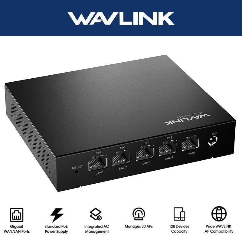 WAVLINK 54V POE Switch  4 Port  – 4x LAN + 1 WAN 1000Mbps For AC600/AC1200/AX1800/AX3000