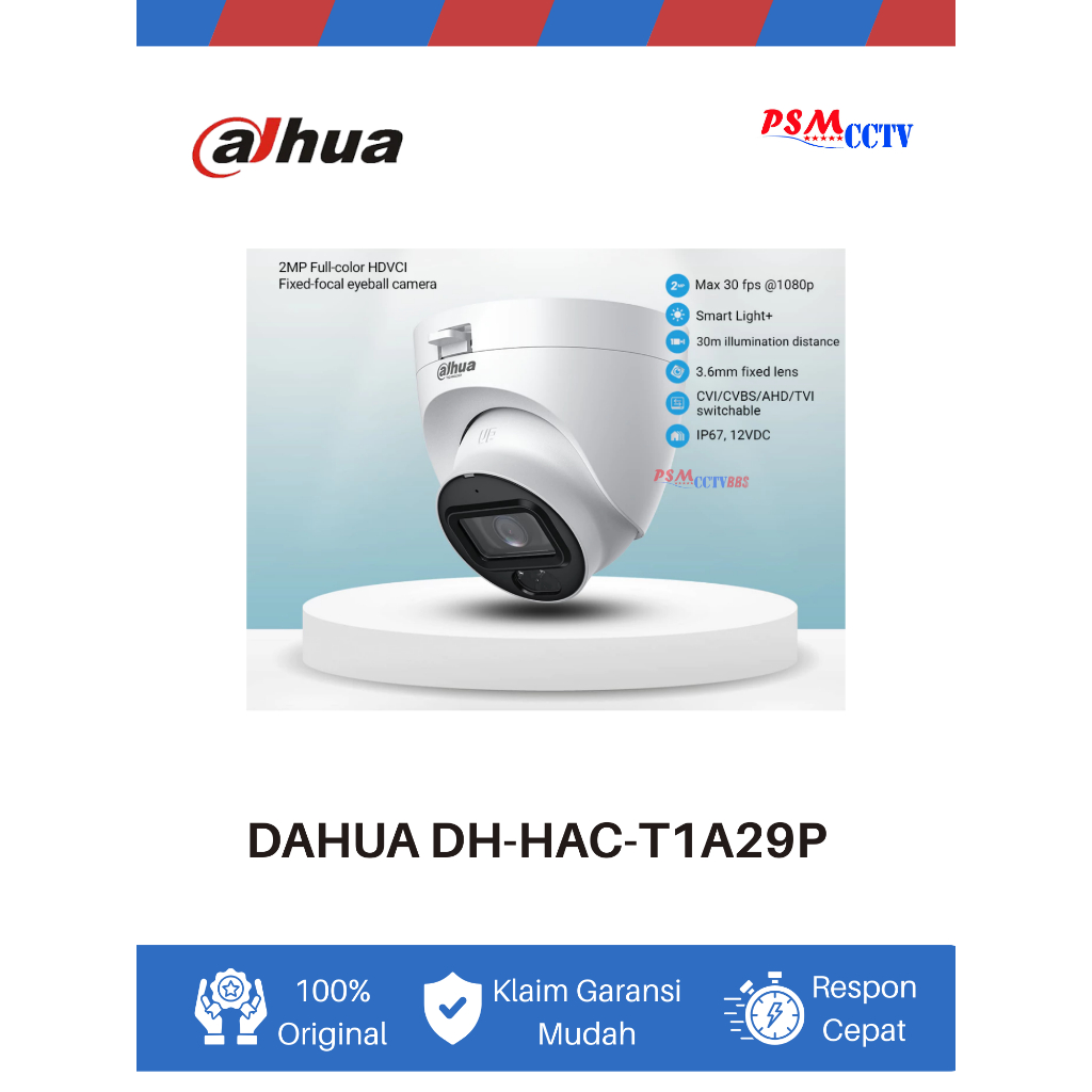 Camera Indoor Fullcolor Cooper Dahua DH-HAC-T1A29P