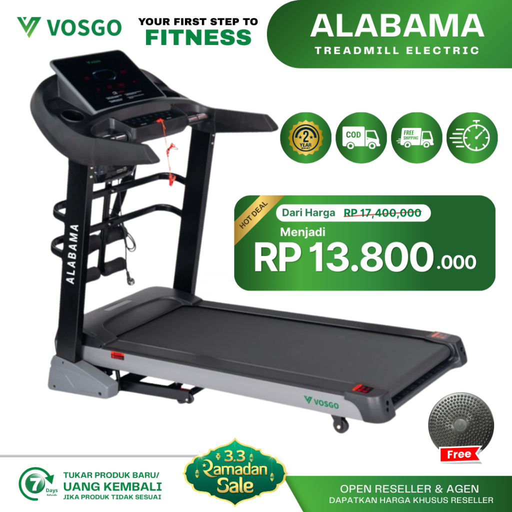 Alat Fitness Treadmill Elektrik Vosgo Alabama
