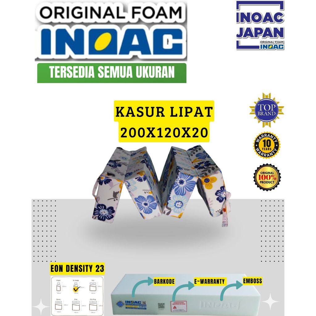 Inoac kasur lipat 120x200x20 eon d23
