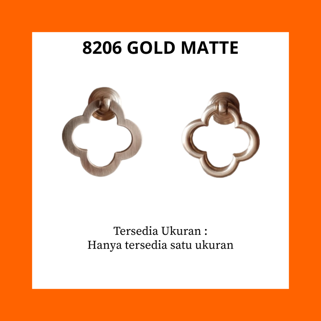 Handle 8206 GOLD MATTE | Handle Tarikan Laci | Tarikan Pintu Laci Minimalis