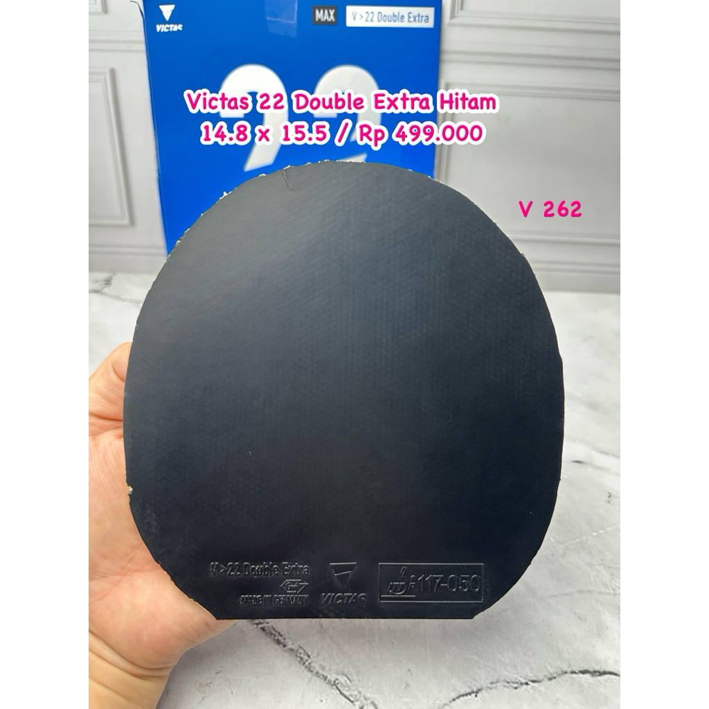 PROMO second karet bet bat tenis meja Victas 22 double extra warna hitam