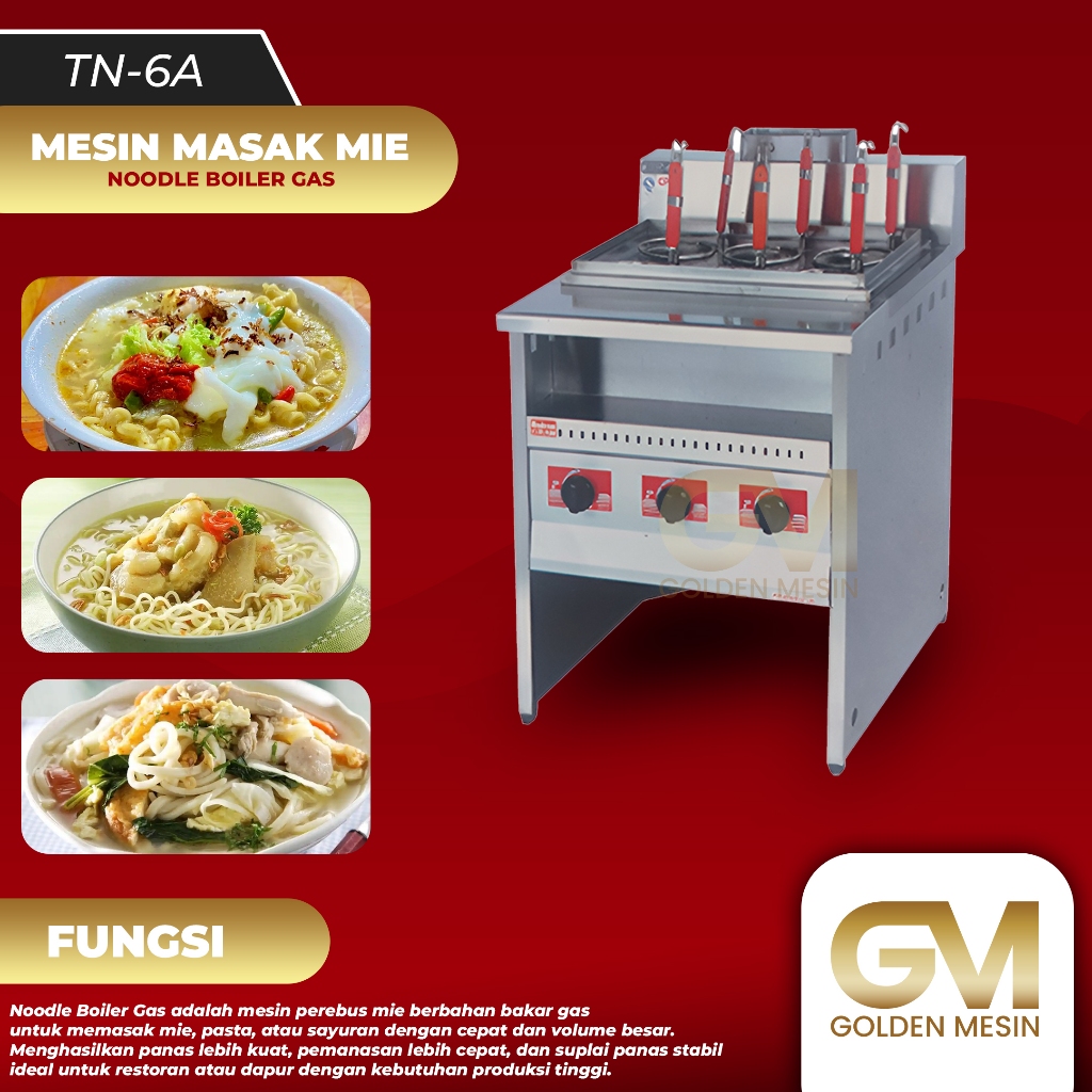 Mesin Rebus Mie Gas / Noddle Boiler / Mesin Rebus Mie dan Bakmie / Mesin Masak Mie / Mesin Rebus Mie