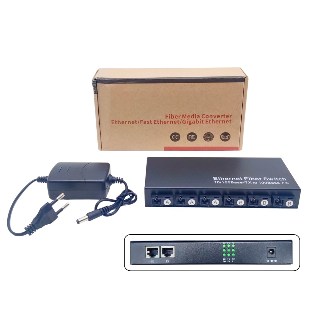 Converter FO TO LAN 2 Optical+ 6 Electrical Converter FO TO LAN 2 Optical+ 6 Electrical