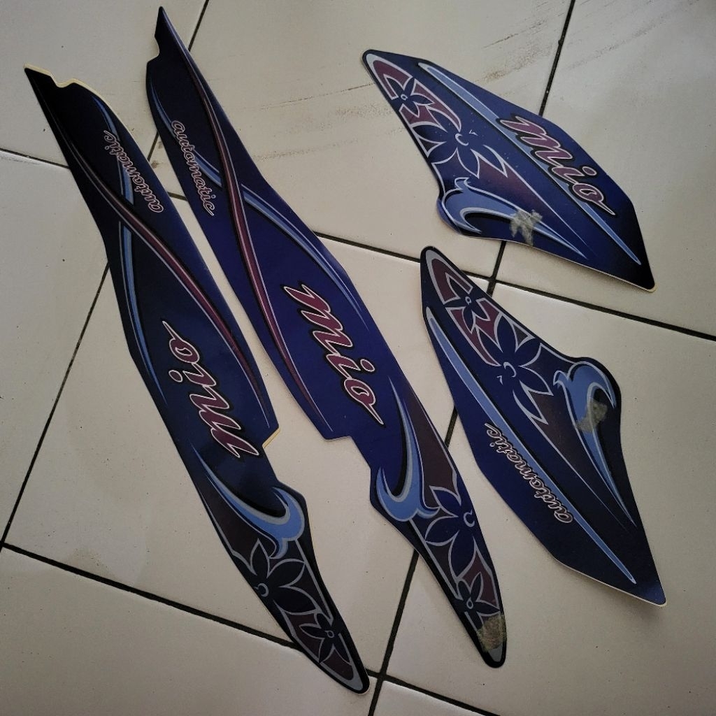 STRIPING STIKER MIO SPORTY ORIGINAL YAMAHA BIRU