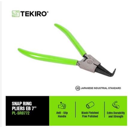 Tekiro Tang Snap Ring EB (Bengkok Buka) dan IB (Bengkok Tutup) 7 Inch JIS Awet Kuat Nyaman Capit Cab