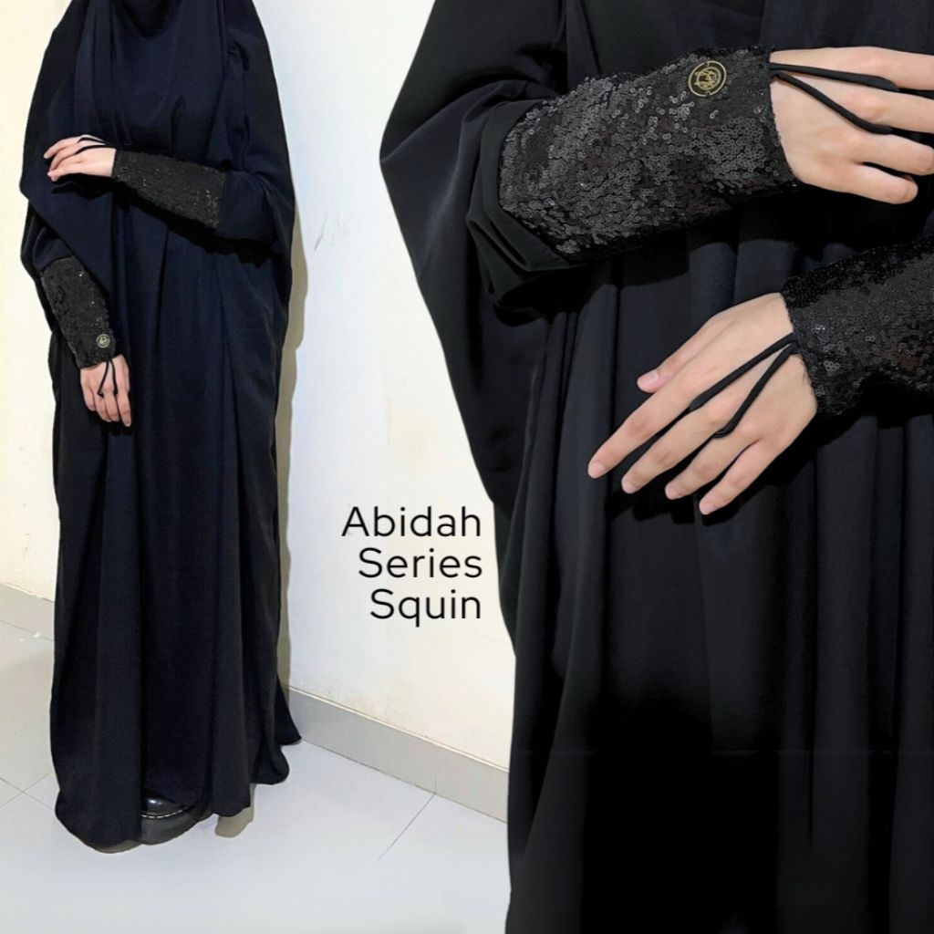 Abidah Series | Set Gamis Overhead French Khimar