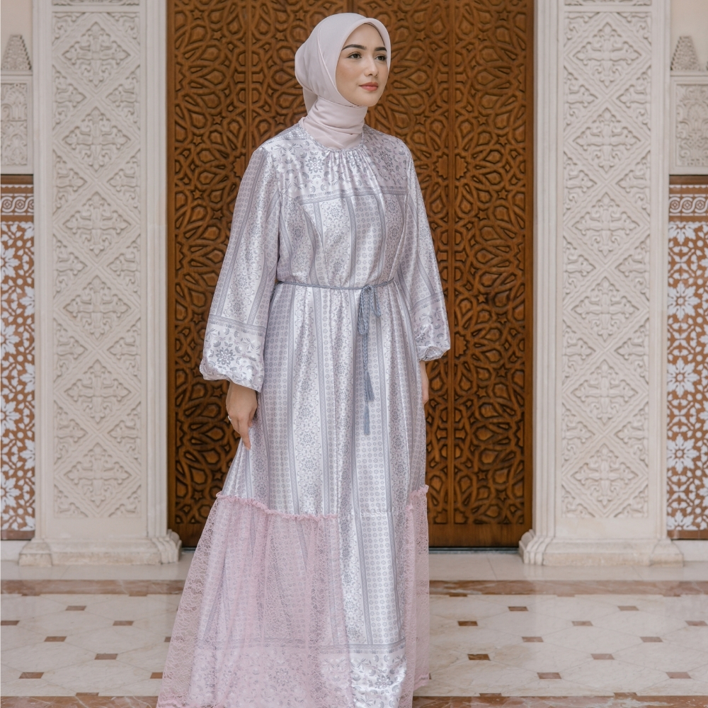 COME X ULTRAVIOLET Tania Gamis Come 290 Ultraviolet 418 (2 Warna) - Baju Terusan Wanita Kasual Hijab