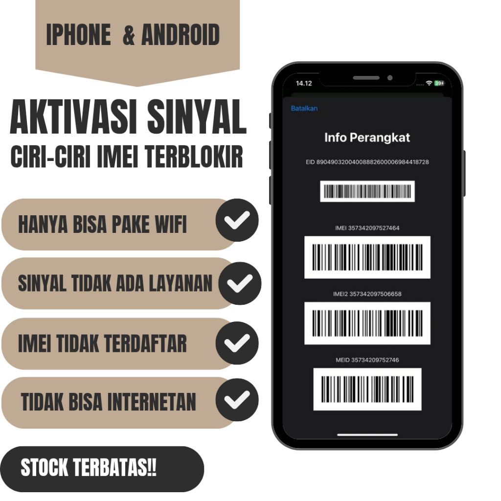 ALL OPERATOR UNBLOKER IME JARINGAN AKTIFF IPHONE ANDROID