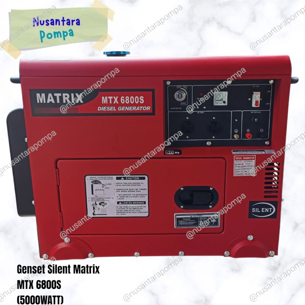 Genset Silent Matrix MTX 6800S (5000WATT)